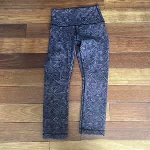 lululemon Wunder Under Hi-Rise Crop 21 Formation Quicksand Luxtreme Sz 4